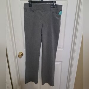 Maurices Gray Dress Pants Boot Cut Mid Rise LG REG